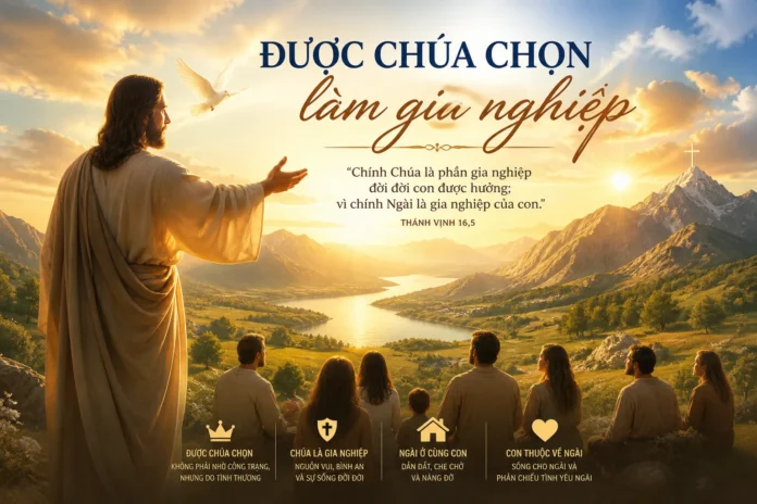 Được Chúa chọn làm gia nghiệp Tạo cho một hình ảnh cho bài suy niệm này